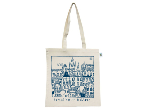 fairtrade taska modrotisk