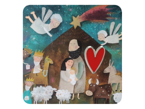 Kart brož srdce Betlem II