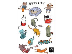 Samolepky A5 kočky1