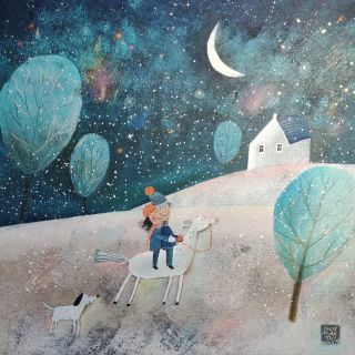 Mám tady něco pro čtenáře časopisu Kůň a pes😊 A nebo pro všechny co vyhlížejí sníh stejně jako já...tak si ho aspoň...