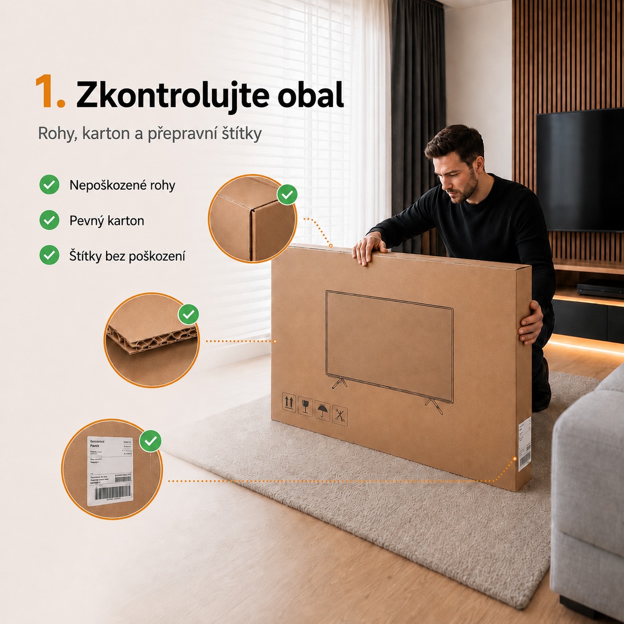 Krok 1 – kontrola stavu obalu