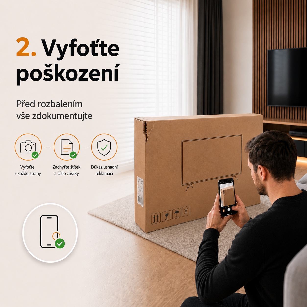 Krok 2 – pořízení fotografií zásilky