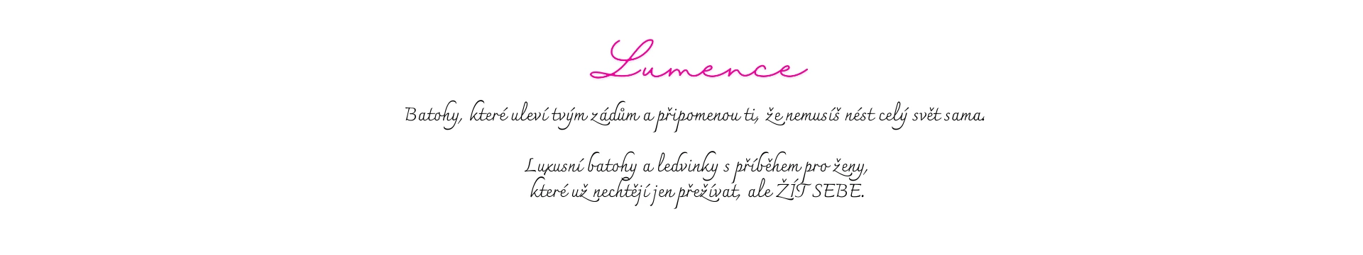 Lumence jsou batohy, které uleví od bolesti zad každé ženě