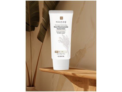 glamfox rice niacinamide sunscreen uv filter multivitamin 50 g