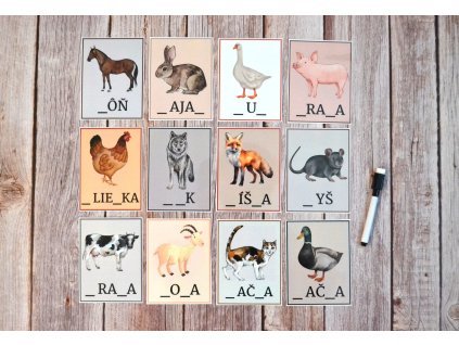 Aké písmenko chýba? - Zvieratká