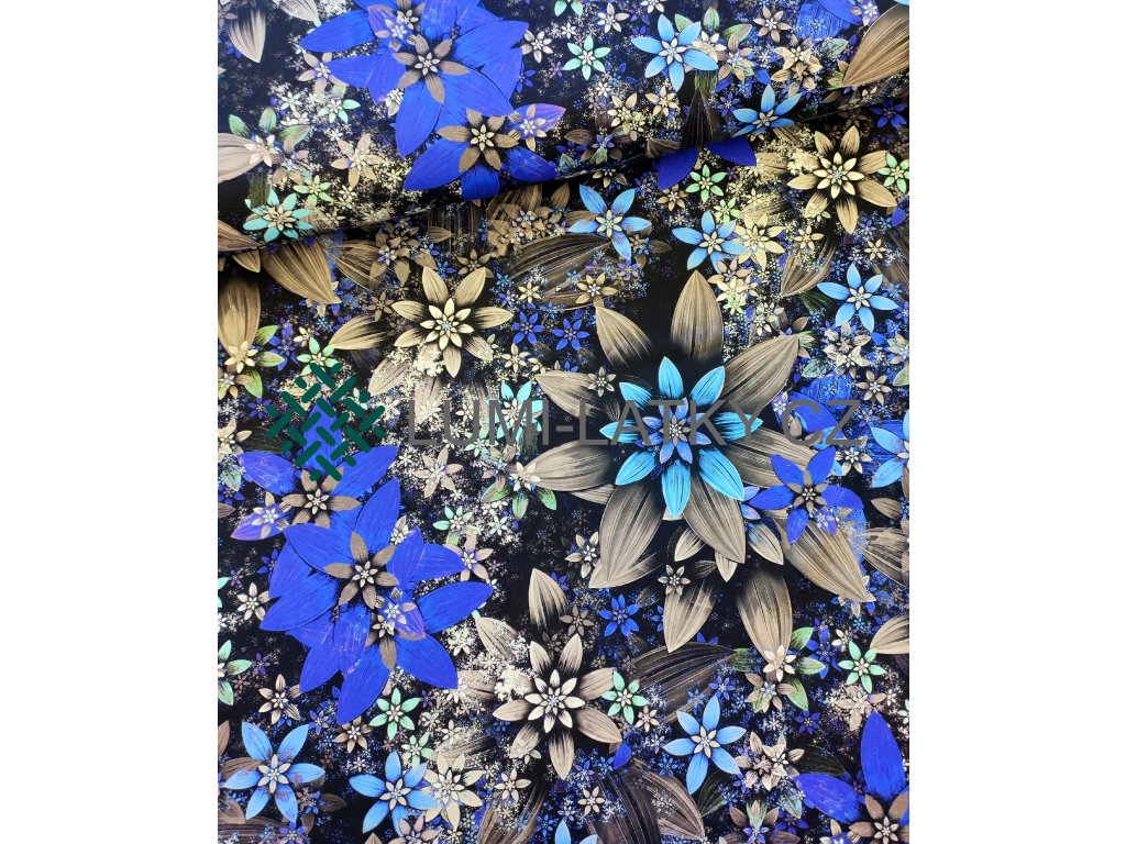 Úplet - Modré kytičky | 200g | 180cm