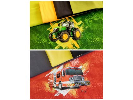 Panel/Premium Teplákovina - Hasiči a traktory| 250g |
