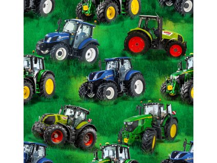 Teplákovina- Exkluzivně -Mix traktorů| 250g |180cm