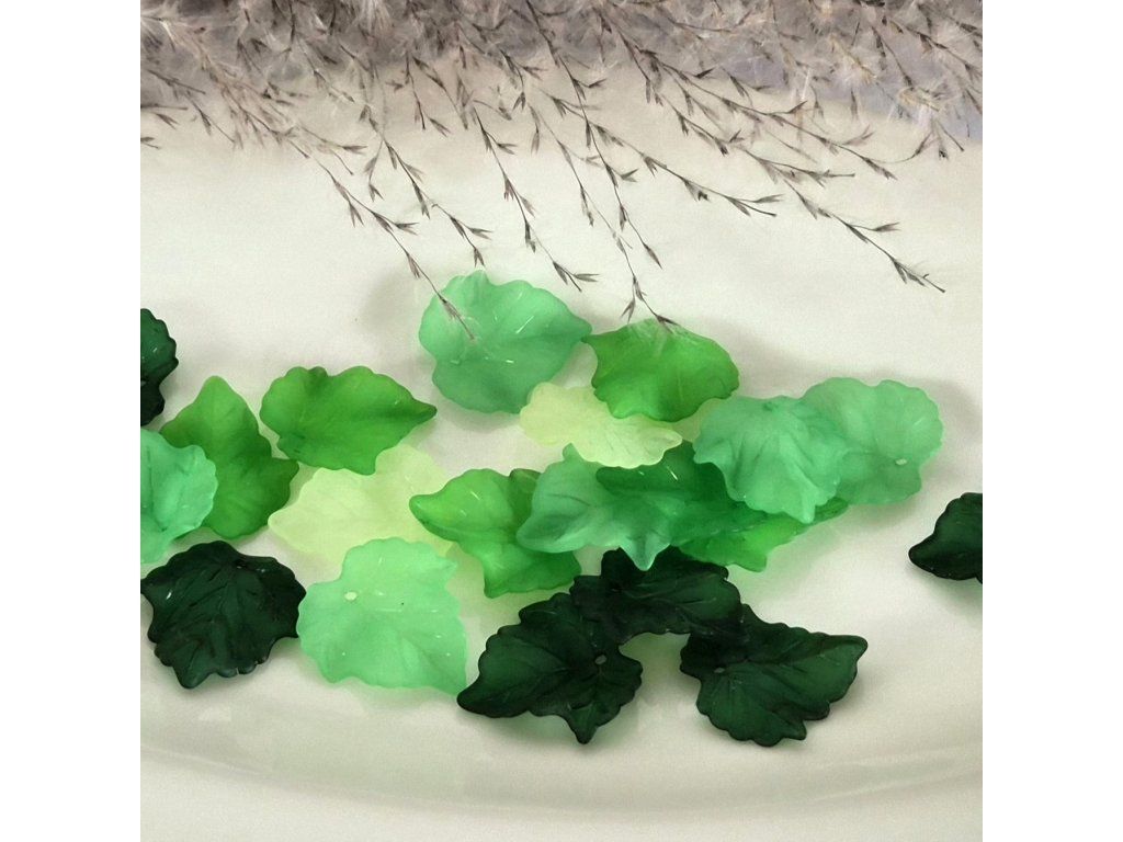 Průhledné matné akrylové lístečky