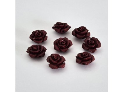 Korálek - vínová růže - 1,3 cm