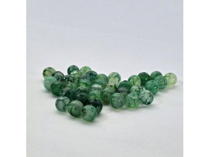 Přírodní dračí achát - zelený - ø 8 mm