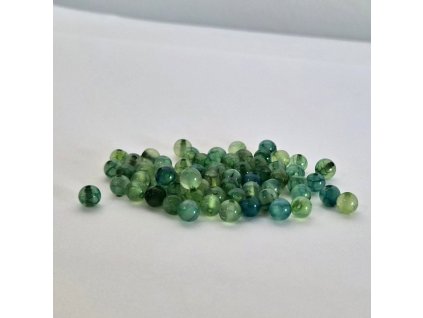 Přírodní dračí achát - zelený - ø 6 mm - 1 ks