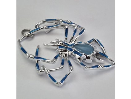 Přívěsek - pavouk svítící ve tmě - modrý