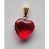 Srdcový přívěšek červený