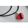 Srdcový přívěšek červený