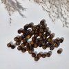 Kávově hnědé syntetické drahokamy – korálky ø 6 mm