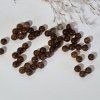 Skleněné korálky „kočičí oko“ - hnědé - ø 6 mm
