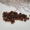 Skleněné korálky „kočičí oko“ - hnědé - ø 6 mm