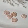 Skleněný korálek - růžové srdce - 15x16 mm