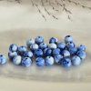 Akrylové korálky – modrý mramor - ø 8 mm - 10 ks