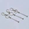 Přívěsek na klíče, pro silikonové korálky s karabinou, silver