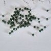 Fasetované skleněné korálky – tmavě zelené - ø 4 mm - 10 ks