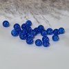 Skleněné korálky s praskajícím vzorem – modré - ø 8 mm - 10 ks