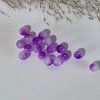 Skleněné korálky – fialové s mléčným přechodem - ø 8 mm
