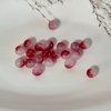 Skleněné korálky – červené s mléčným přechodem - ø 8 mm