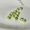 Akrylové korálky – zelené s popraskaným efektem - ø 8 mm