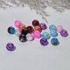 Skleněné korálky se vzorem – mix barev - ø 8 mm - 20 ks