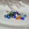 Skleněné korálky se vzorem – mix barev - ø 8 mm - 20 ks