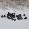 Skleněné korálky s praskajícím vzorem – tmavě šedé/antracit - ø 6 mm - 10 ks