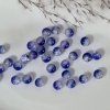 Skleněné korálky s praskajícím vzorem – modrobílé - ø 6 mm - 10 ks