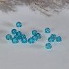 Skleněné korálky s praskajícím vzorem – tyrkysové - ø 6 mm - 10 ks