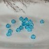 Skleněné korálky s praskajícím vzorem – tyrkysové - ø 6 mm - 10 ks