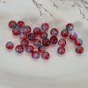 Skleněné korálky s praskajícím vzorem - červeno/bledě modré - ø 8 mm - 1 ks