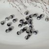 Skleněné korálky s praskajícím vzorem - černo/čiré - ø 6 mm - 10 ks