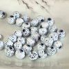 Přírodní kamenné korálky - bílé - ø 8 mm