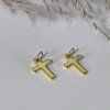 Přívěsek - pozlacený křížek - 2 x 1.1 cm