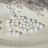 Matné kamenné korálky – bílý přírodní kámen - ø 8 mm