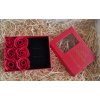 Dárková krabička s růžemi - červená