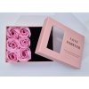 Dárková krabička s růžemi - růžová