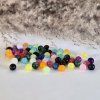 Akrylové třpytivé korálky – barevný mix - ø 8 mm - 20 ks