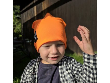 Neonově oranžová čepice Lumi Kids 1-3 roky