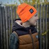 Neonově oranžový set: čepice + nákrčník Lumi Kids