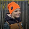 oranžová čepice pro děti