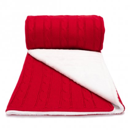 zimná detská deka cervená