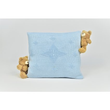 vankúšik do kočíka modrý