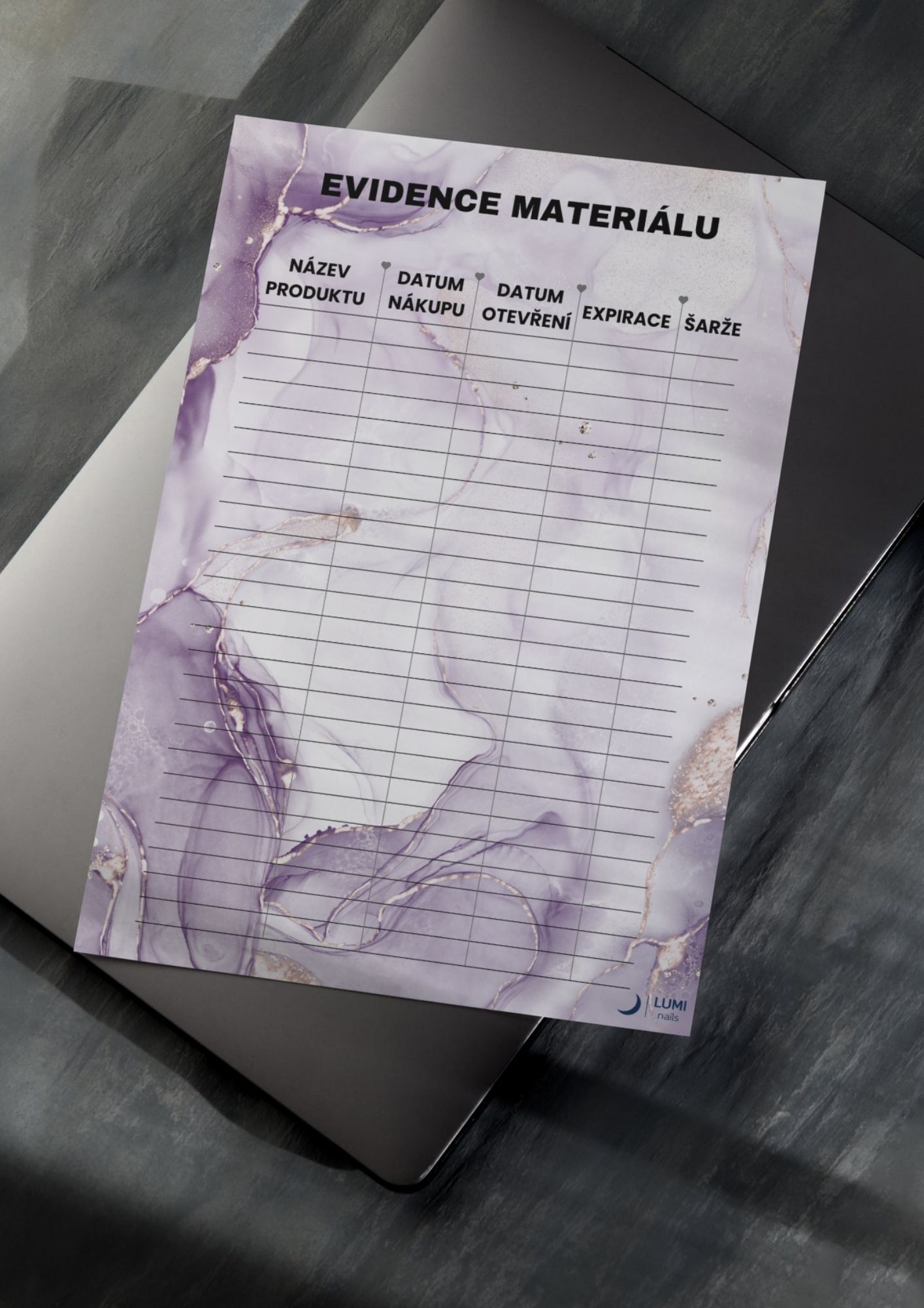 Správná evidence materiálu